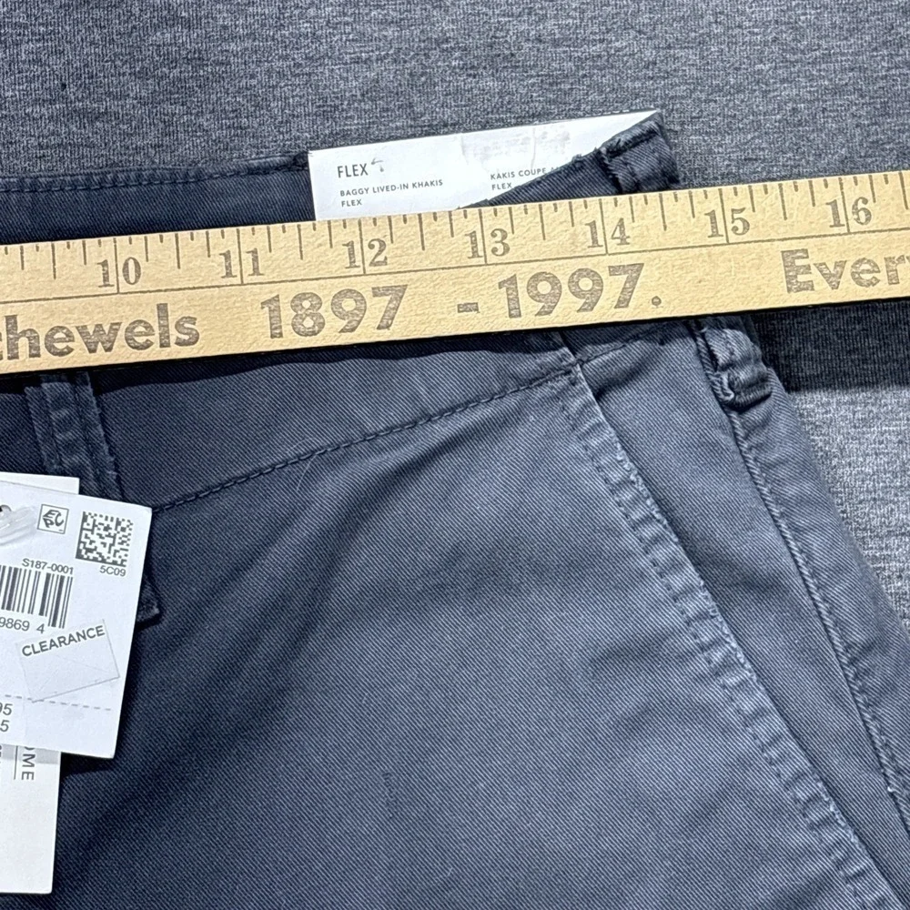 American Eagle baggy lived in khakis mens 28x29 TAG-28x30 flex gray Preppy‎ NEW